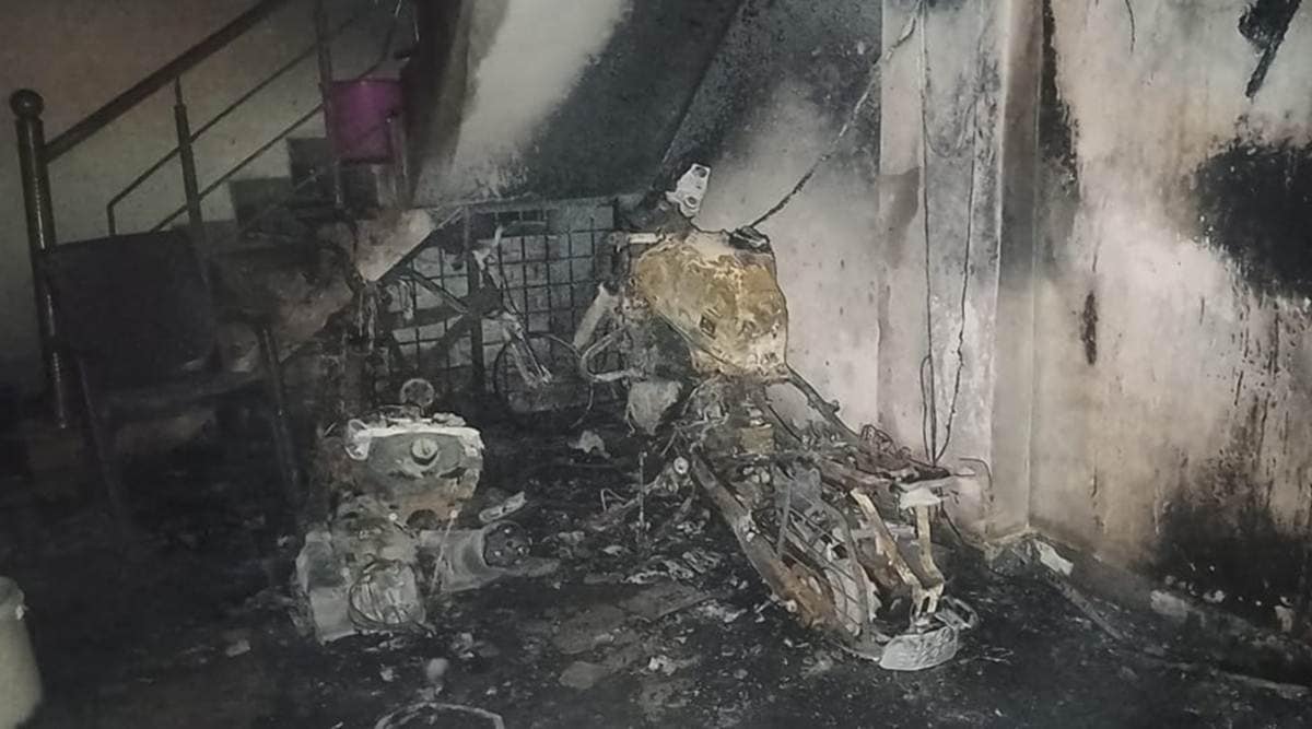 The fire started in the basement, police said.