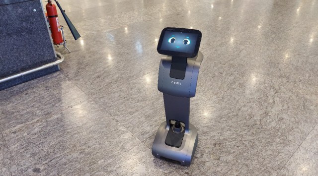 Airport authorities said the robots will be mapped to a particular floor and they will have no idea of other floors at the terminal. (Express photo)