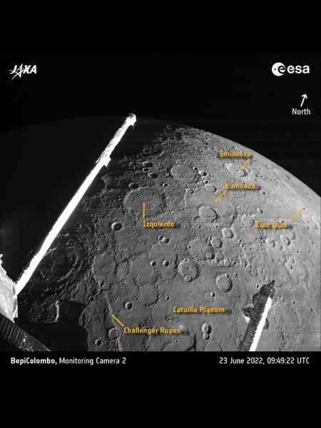Impresionante primer plano de Mercurio capturado por BepiColombo europeo-japonés