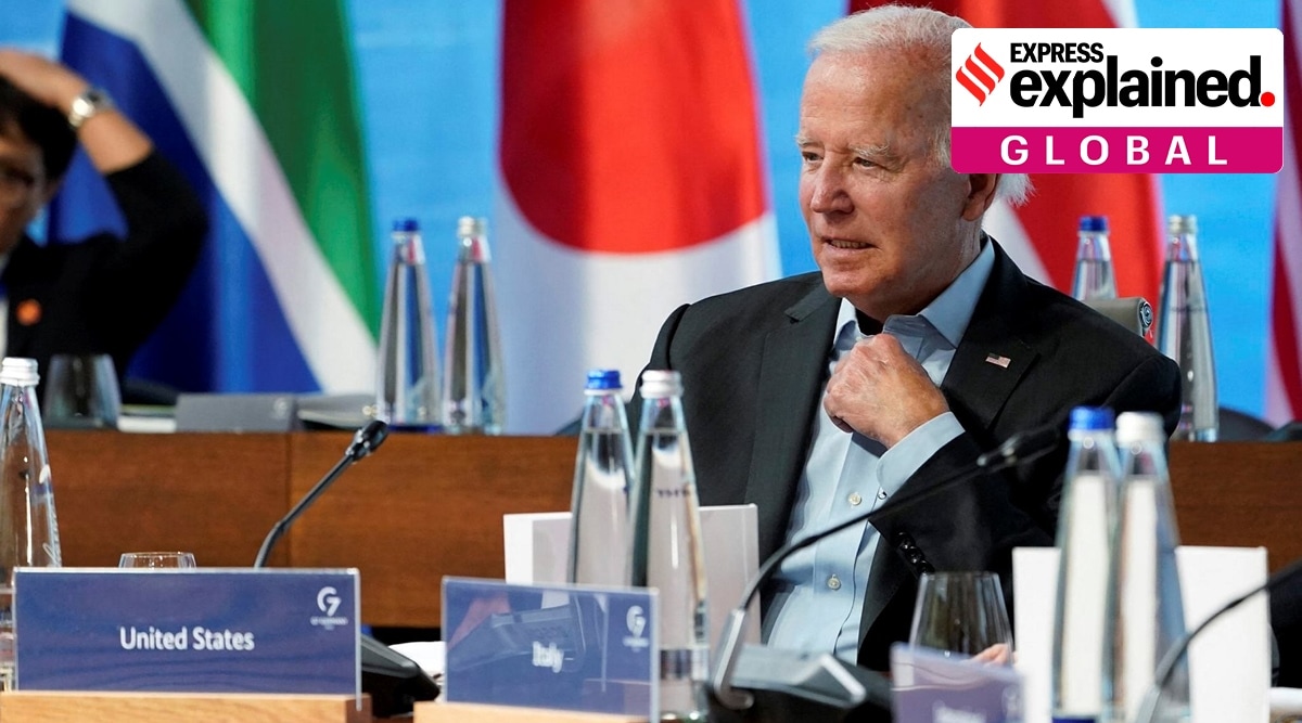 US President Joe Biden waits for the start of a lunch with the Group of Seven leaders during the annual G7 summit at the Schloss Elmau hotel in Elmau, Germany. (REUTERS)