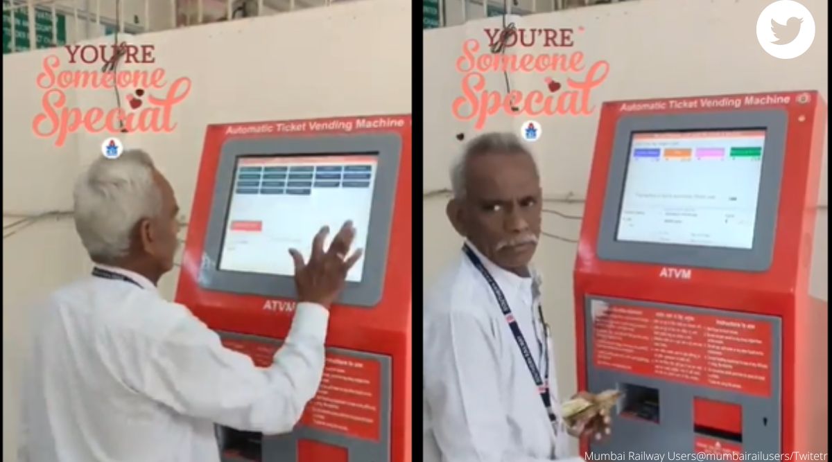 railway, man giving tickets fastly, Chennai, Egmore, atvm, ticket, indian express