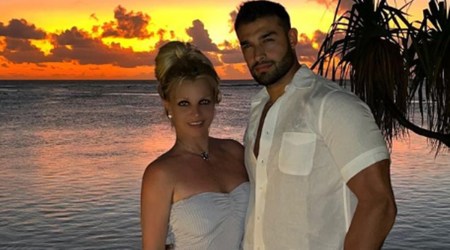 Britney Spears and Sam Asghari, Britney Spears news, Britney Spears fiance, Britney Spears boyfriend, Britney Spears husband, Sam Asghari, who is Sam Asghari, Britney Spears marriage, Sam Asghari marriage, Britney Spears and Sam Asghari relationship timeline, indian express news