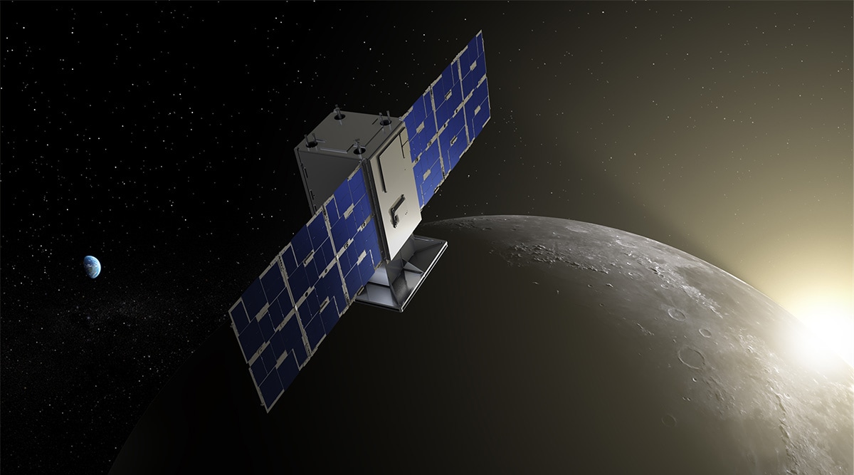 NASA's CAPSTONE mission will demonstrate an innovative spacecraft-to-spacecraft navigation solution at the Moon from a near rectilinear halo orbit slated for Artemis’ Gateway. (Illustration credit:  NASA/Daniel Rutter)
