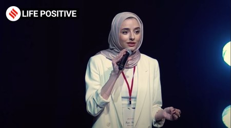 "I do not exaggerate when I say, this 21-day theory is the most famous myth in the world of self-development," said Nadaki. (Youtube/TEDx Talks)