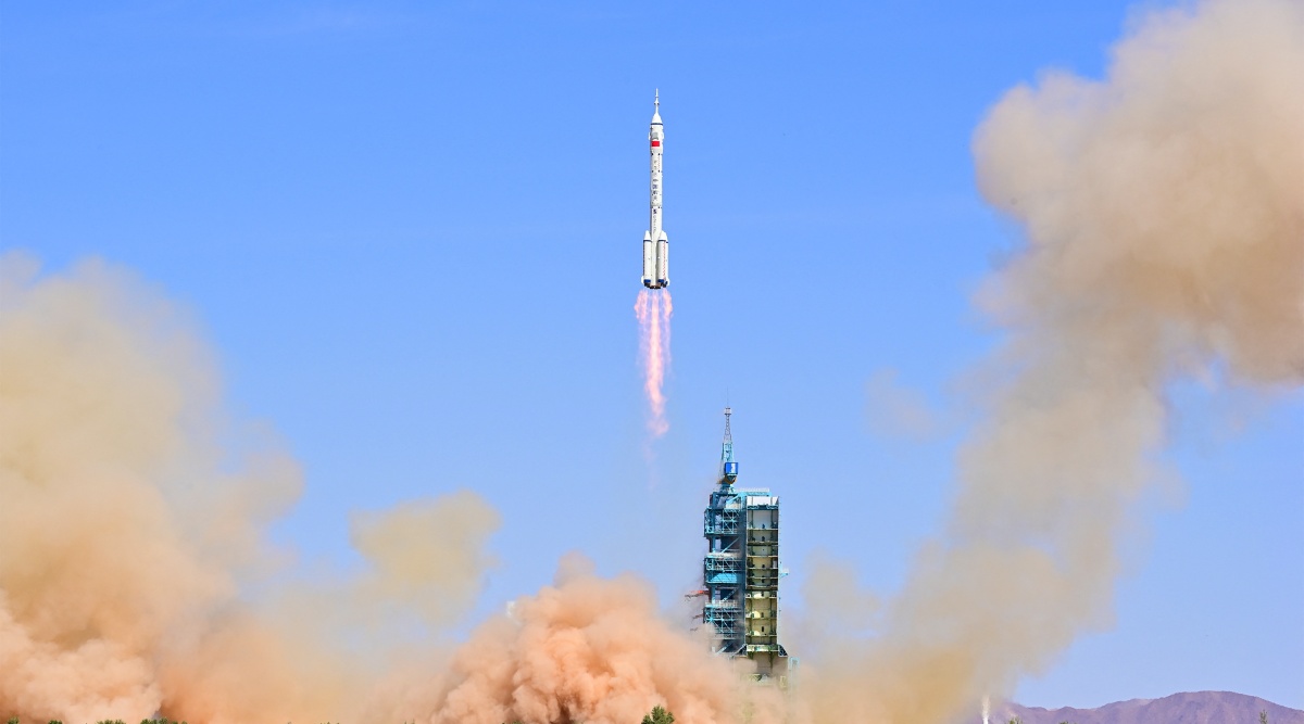 After a successful launch, three astronauts enter China's space station module.