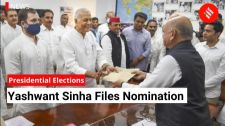 Yashwant Sinha files nomination; Rahul Gandhi and Sharad Pawar accompany him