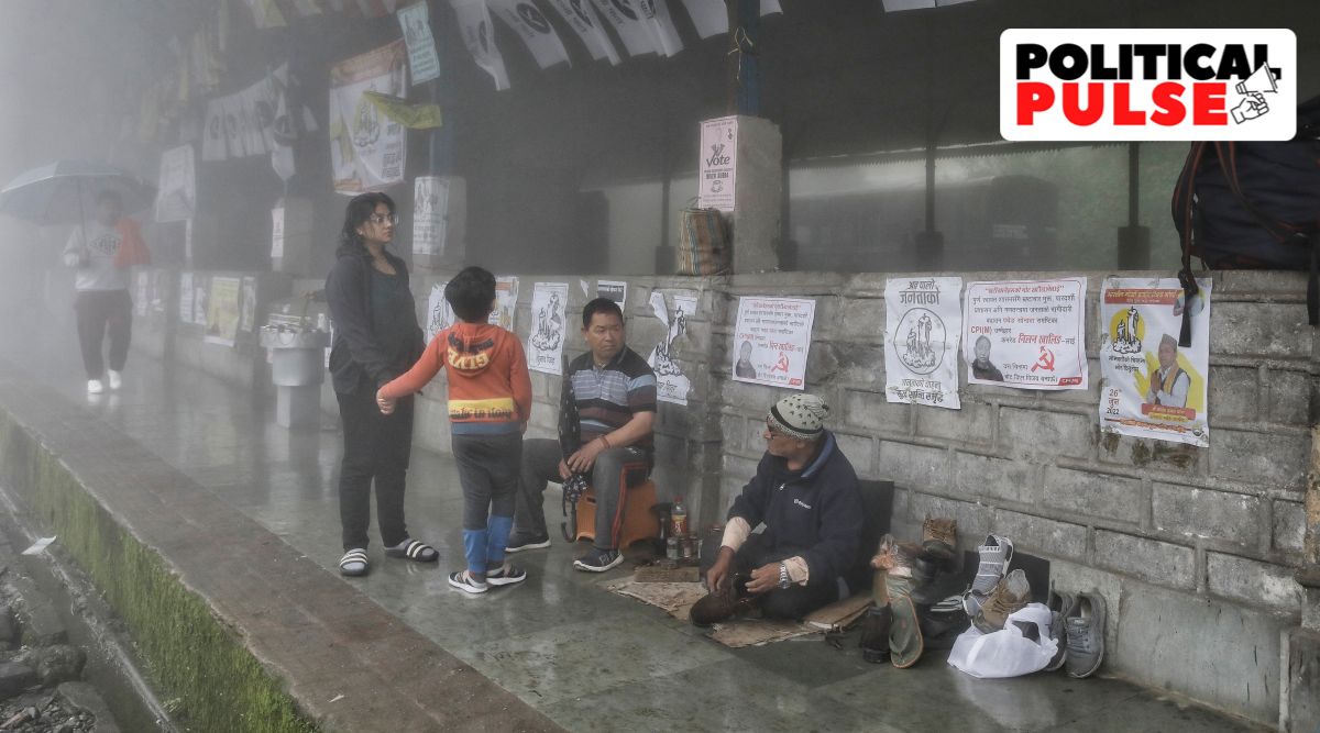 Local residents in Darjeeling on Friday. (Express Photo: Partha Paul)
