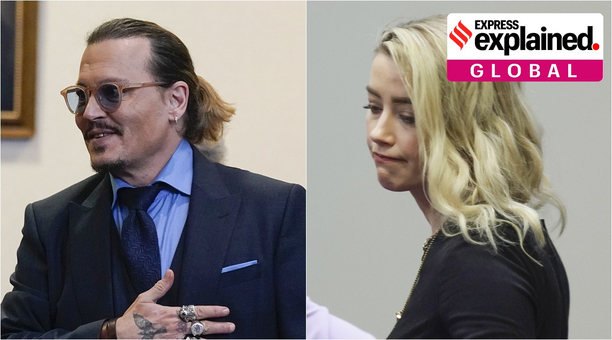 Johnny Depp and Amber Heard after the verdict was read at the Fairfax County Circuit Courthouse in Fairfax, Va, Wednesday, June 1, 2022. (AP Photos)