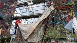 Documenta art show, People's Justice mural