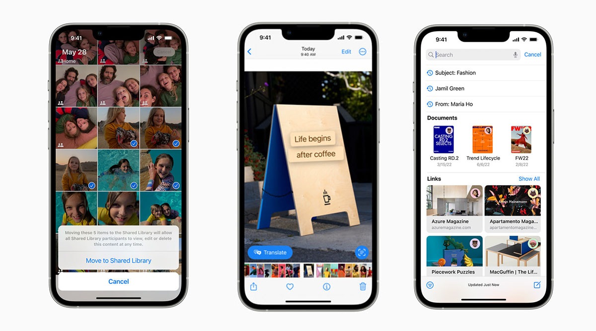 Apple has introduced some new features with iOS, including automatic photo sharing, live translate, and improvements to mail. (Image credit: Apple)  