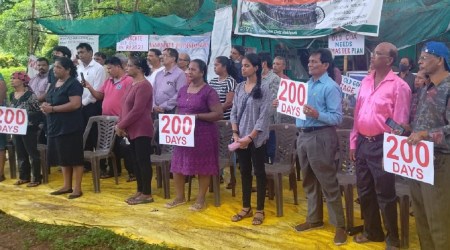 The Save Old Goa Action Committee had been protesting against the construction of a bungalow for over a year and had also filed a petition in the Supreme Court.