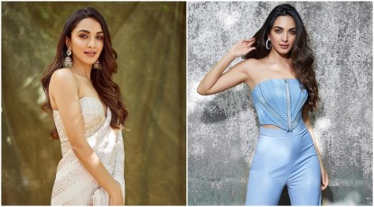 Kiara Advani in Blue Sari: Stunning Indian Actress