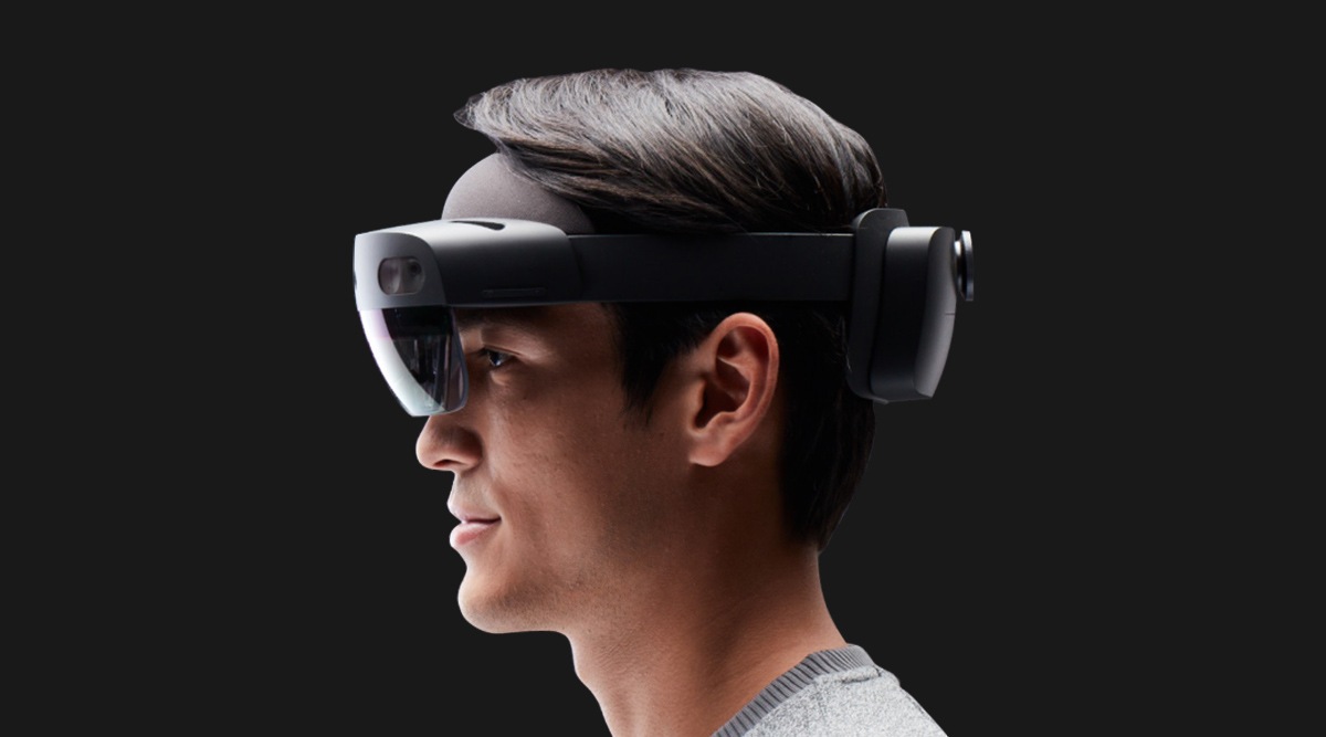 Microsoft's HoloLens 2 is pictured here. (Image credit: Microsoft)