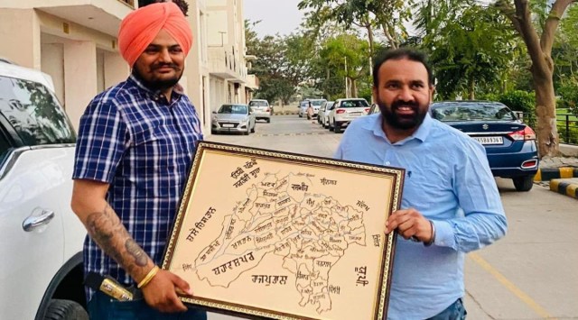Stalinveer had gifted this picture of undivided Punjab to Moosewala in relation with SYL song. (Express Photo)
