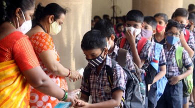 At Mauli Mandal School in Thane on Wednesday. (Deepak Joshi)