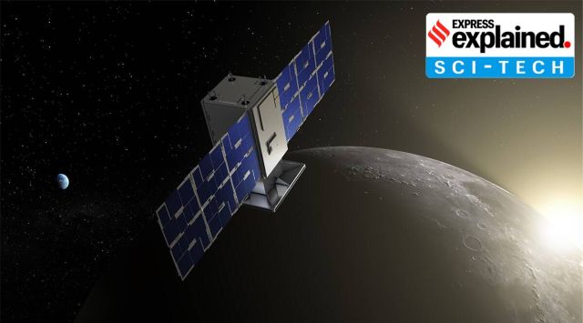 Artist’s impression of CAPSTONE in lunar Sunrise. (Illustration credit: NASA/Daniel Rutter)