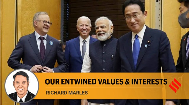 Prime Minister Narendra Modi with (from left) Australian Prime Minister Anthony Albanese, US President Joe Biden and Japan Prime Minister Fumio Kishida in Tokyo. (AP)