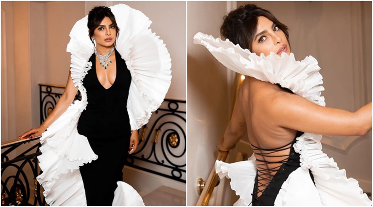 Priyanka Chopra Bids Goodbye To Paris After Breath Taking Appearance In Contrast Dove Gown