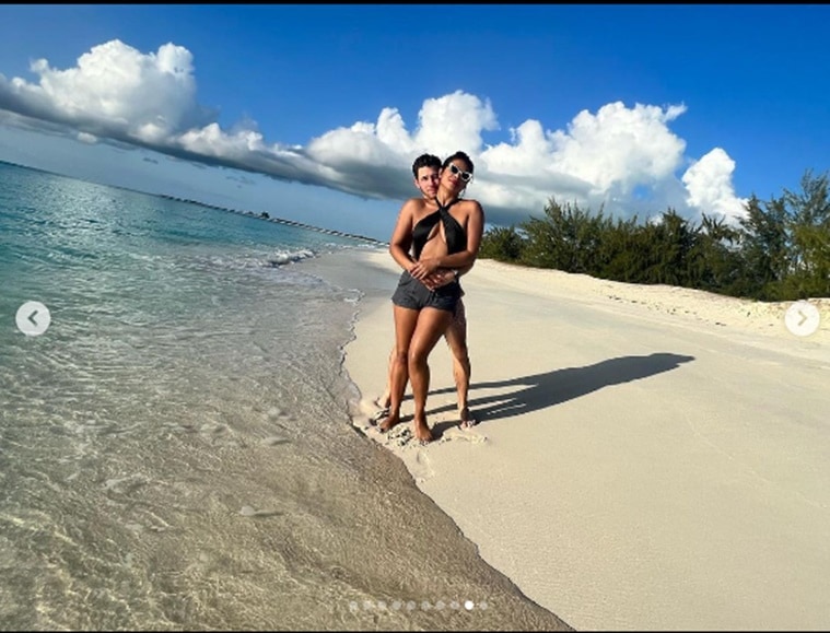 Priyanka Chopra, Nick Jonas, Priyanka Chopra ve Nick Jonas, Priyanka Chopra ve Nick Jonas Haberleri, Priyanka Chopra ve Nick Jonas Holidays, Turks ve Caicos Adaları, Indian Express Haberleri