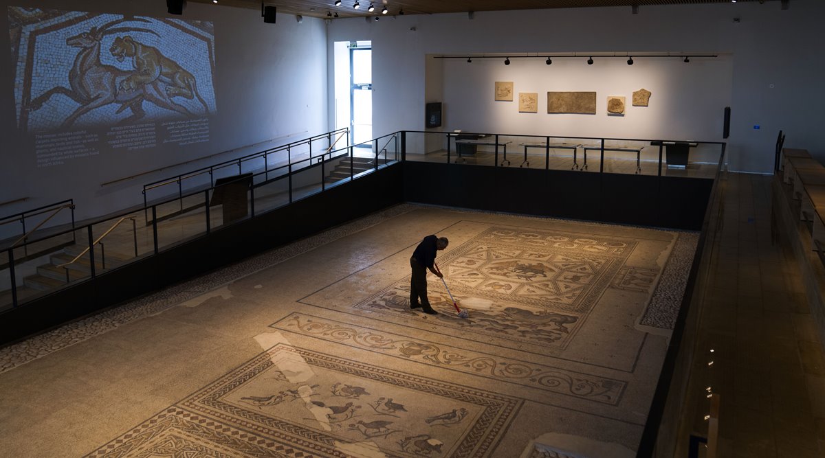 Unique mosaics exhibited at Lod Mosaic Archaeological Center in  Israel-Xinhua