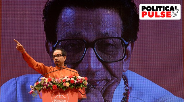 He never hankered for a chair or post or power, Uddhav said, adding that he was willing to give it all up if the Sainiks told him so. (Express photo)
