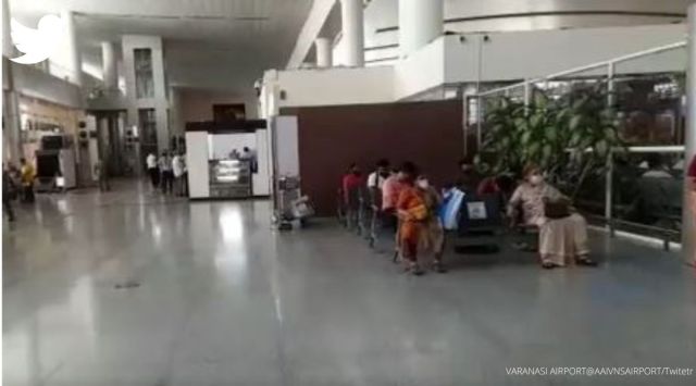 varanasi airport, sanskrit in varanasi airport, varanasi, sanskrit, sanskrit in airport, indian express