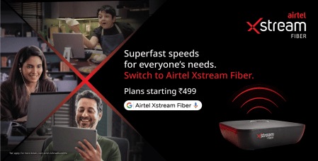 Starting at ₹499, you can enjoy up to 1 Gbps speed, unlimited data, and connect multiple devices for buffer-free streaming and browsing.