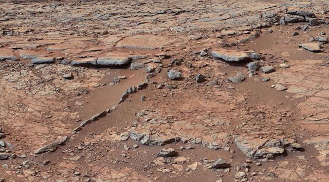 A view of the Yellowknife Bay formation of Gale crater, where the Curiosity rover collected samples for analysis. (Image credit: NASA/JPL-Caltech/MSSS)