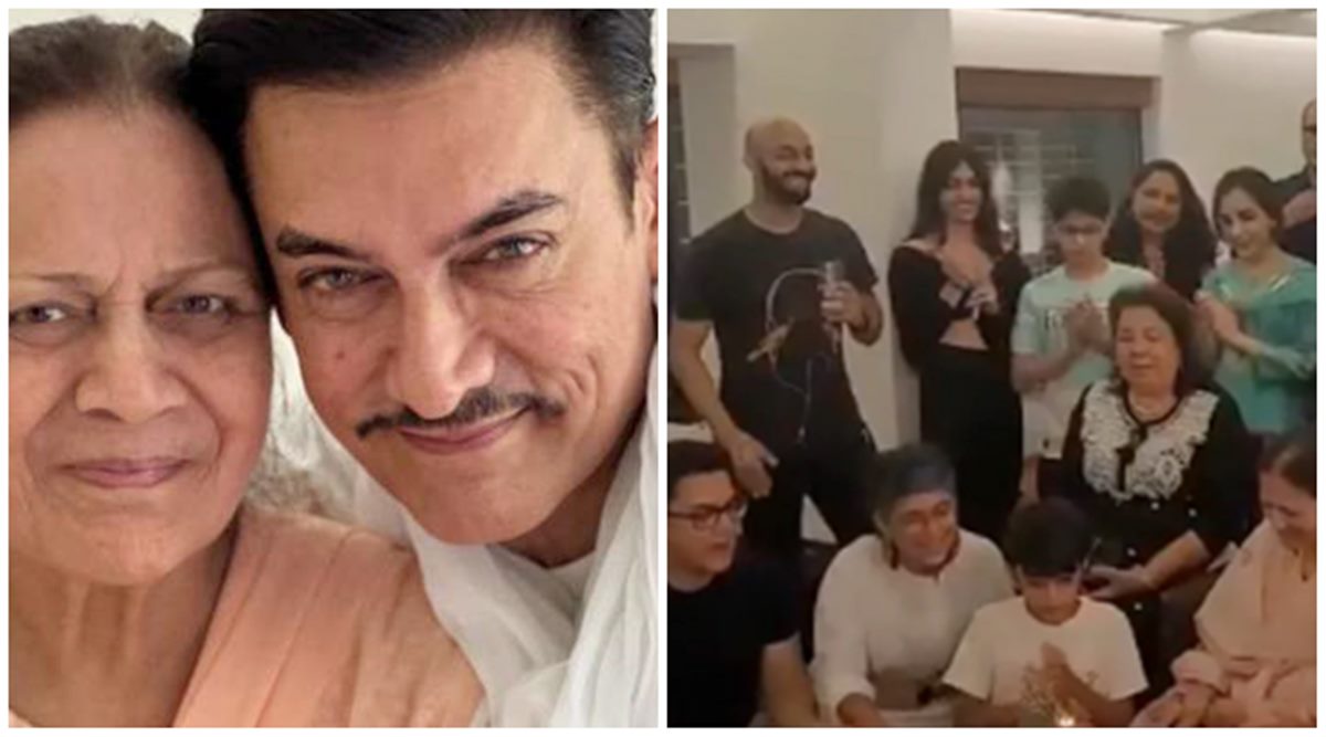 Xxx Kiran Khan Video - Aamir Khan celebrates his mother's birthday with ex-wife Kiran Rao, son  Azad. Watch inside video | Bollywood News - The Indian Express