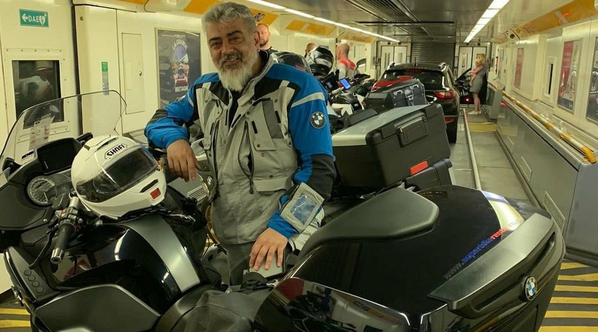 Ajith Kumar reist door Europa op een motor, zie foto