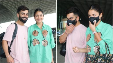 Anushka Sharma- Virat Kohli Glow as They Walk Hand-in-Hand at Mumbai  Airport- PICS