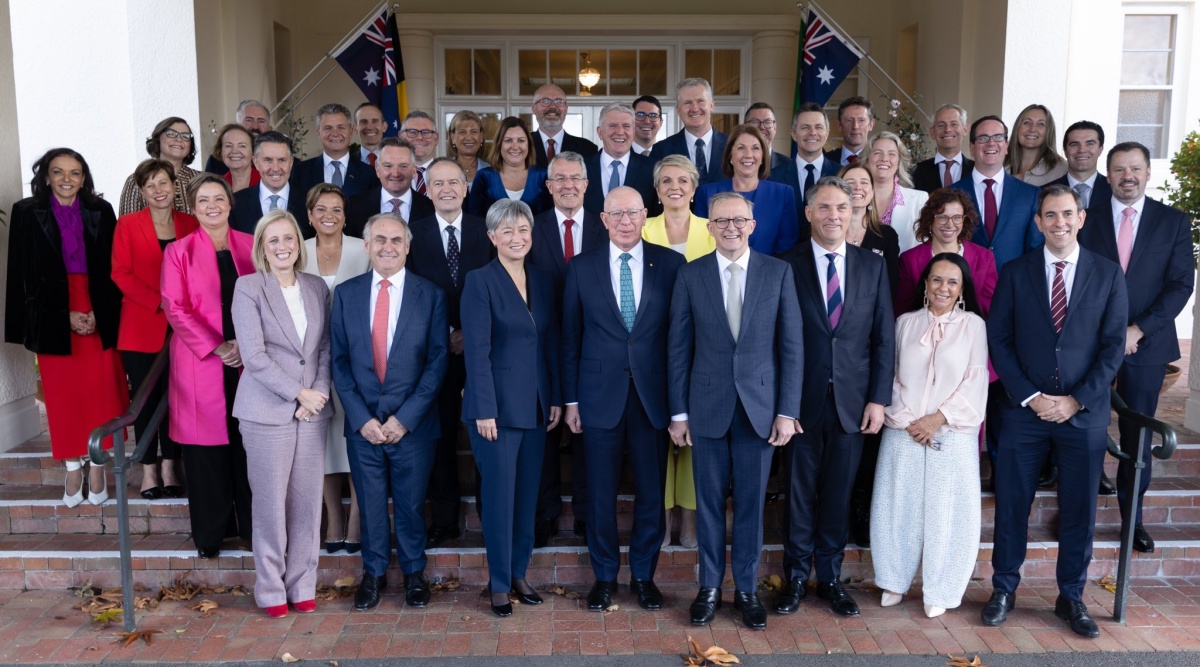 Of the 30 ministers appointed to the new government, nearly half are women. Women also hold a record 10 spots out of 23 in core Cabinet roles. (Twitter/@AlbonMP)