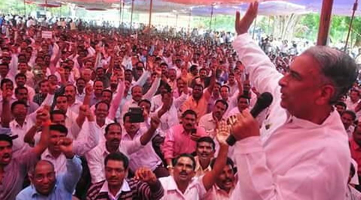 Basavaraj Horatti, who was chairman of the Legislative Council until recently and had resigned from the post to join the BJP ahead of the polls, won from West teachers constituency(Basavaraj Horatti/ Facebook)