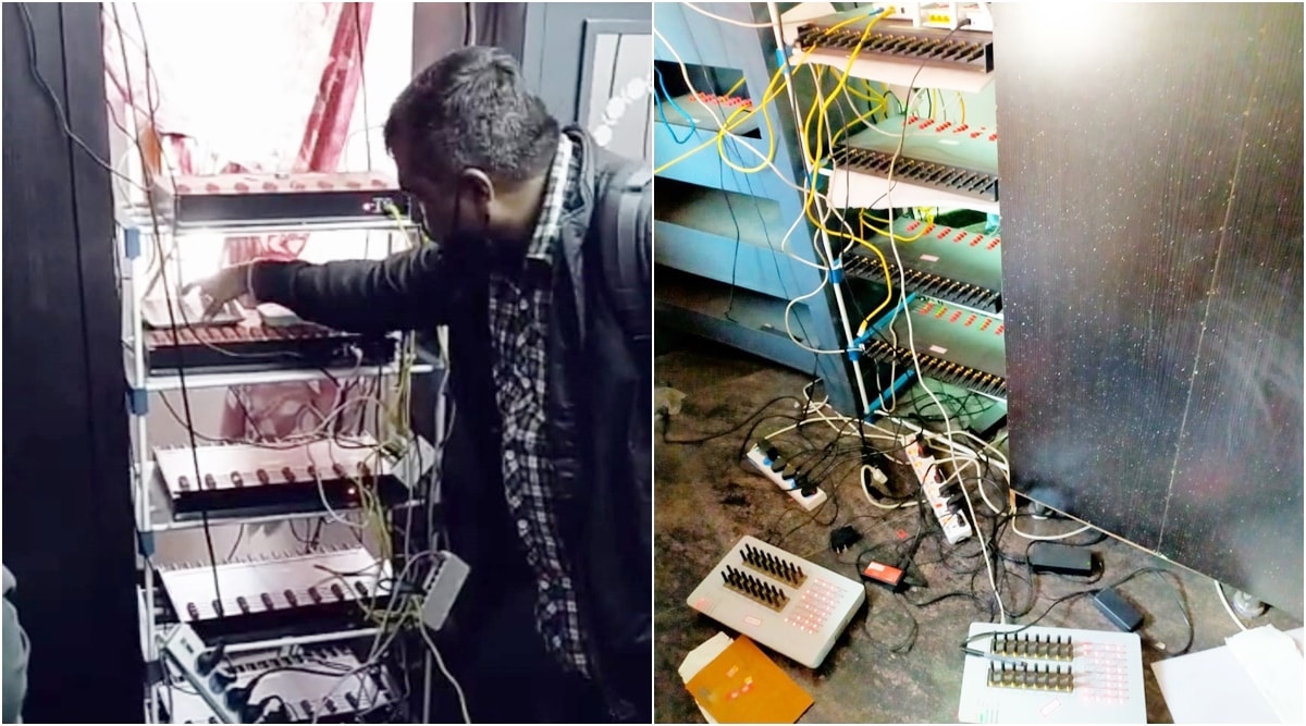Officials in Bengaluru have busted an illegal telephone exchange involved in allegedly converting international calls to local calls.