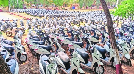 Nearly 3 months after procurement, over 500 bikes at risk of rusting out unused at police ground