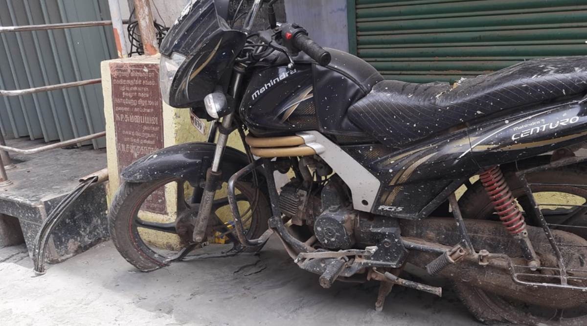 Vellore: Bike found stuck in fresh concrete, civic body says it did not  order remaking of road | Cities News,The Indian Express