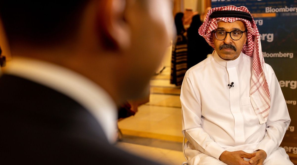 Nadhmi Al-Nasr, chief executive officer of NEOM, during a Bloomberg Television interview at the Future Investment Initiative (FII) conference in Riyadh, Saudi Arabia. (Bloomberg)