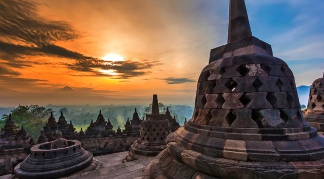 One of the greatest Buddhist monuments in the world, the Borobudur Temple is believed to have been built in the 8th and 9th centuries AD (Source: indonesia.travel)