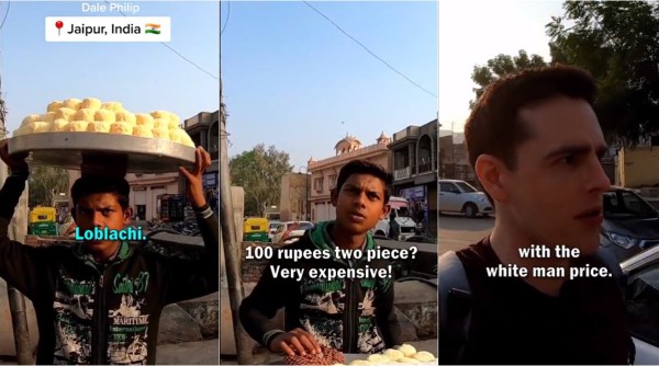 dale phlip, dale philip india vlogs, dale philip haipur street food, dale philip loblachi video, foreigners extra price, indian express