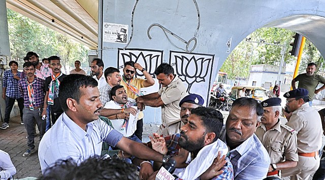 gujarat news, ahmedabad news, congress news, bjp news, bjp logo, bjp symbol