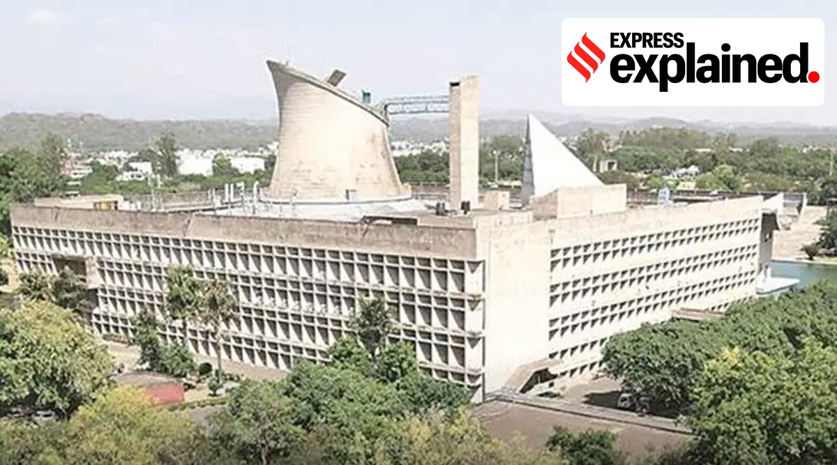 The Haryana and Punjab Assembly building in Chandigarh. (Express file photo)