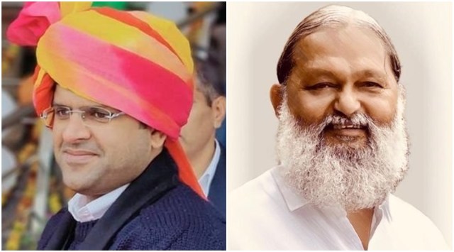 Dushyant Chautala and and Anil Vij. (Images: Twitter)