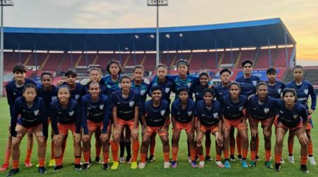 India u-17 women's football team.(Credit:AIFF)