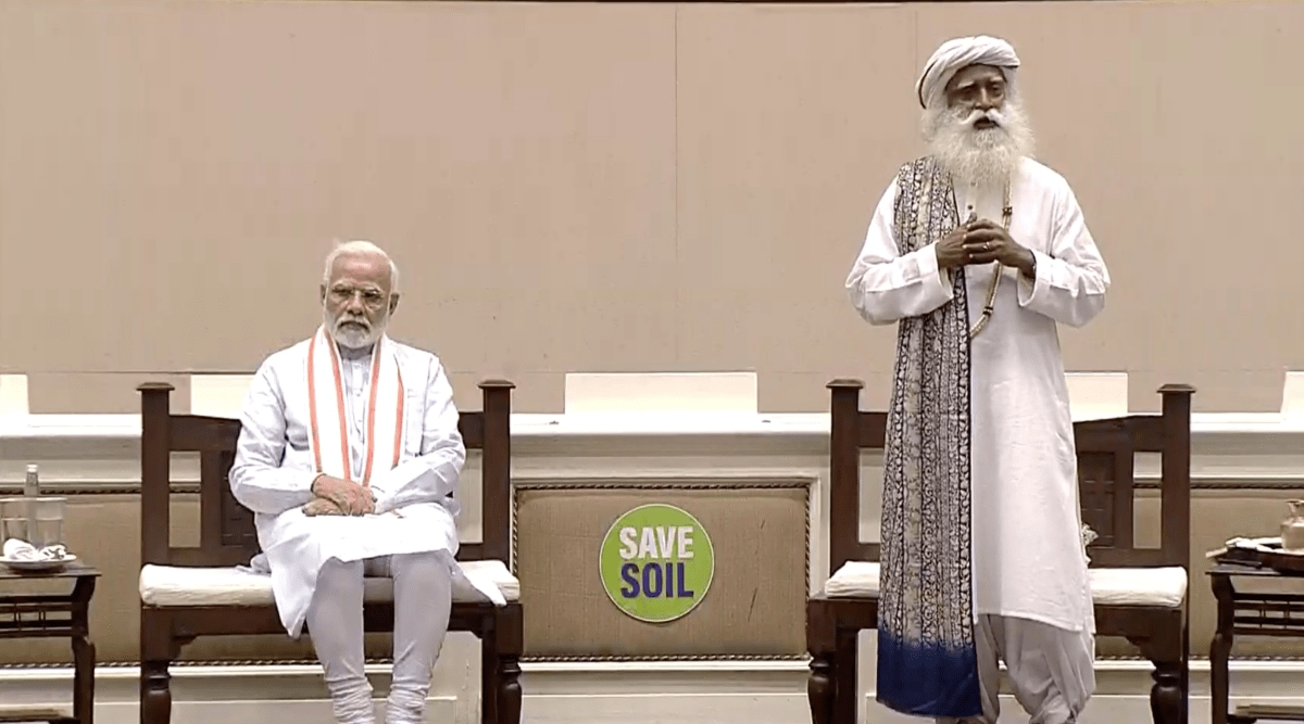 PM Modi hosts a session on 'crafting a conscious planet' with Sadhguru on Friday morning.
