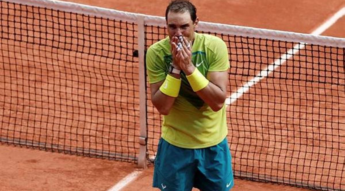 Watch An Emotional Rafael Nadal Sheds Tears Of Joy After Scripting History By Winning His 22nd Grand Slam Title Sports News The Indian Express