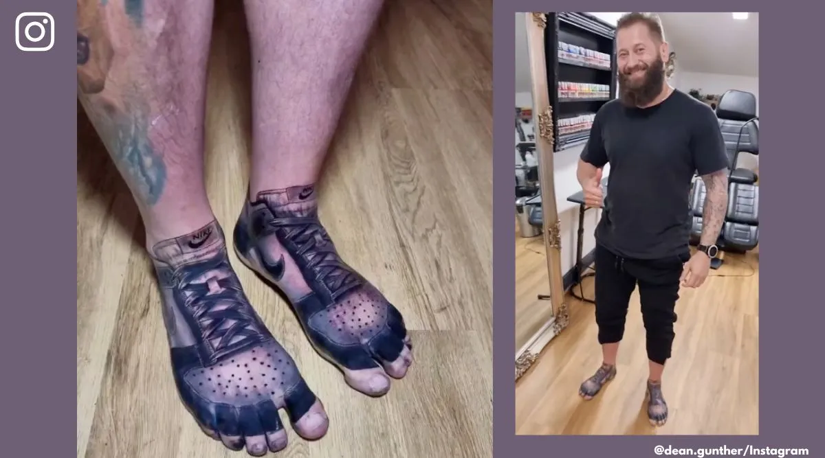 Man gets favourite Nike shoes tattooed because he was 'tired of paying for  shoes' | Trending News,The Indian Express