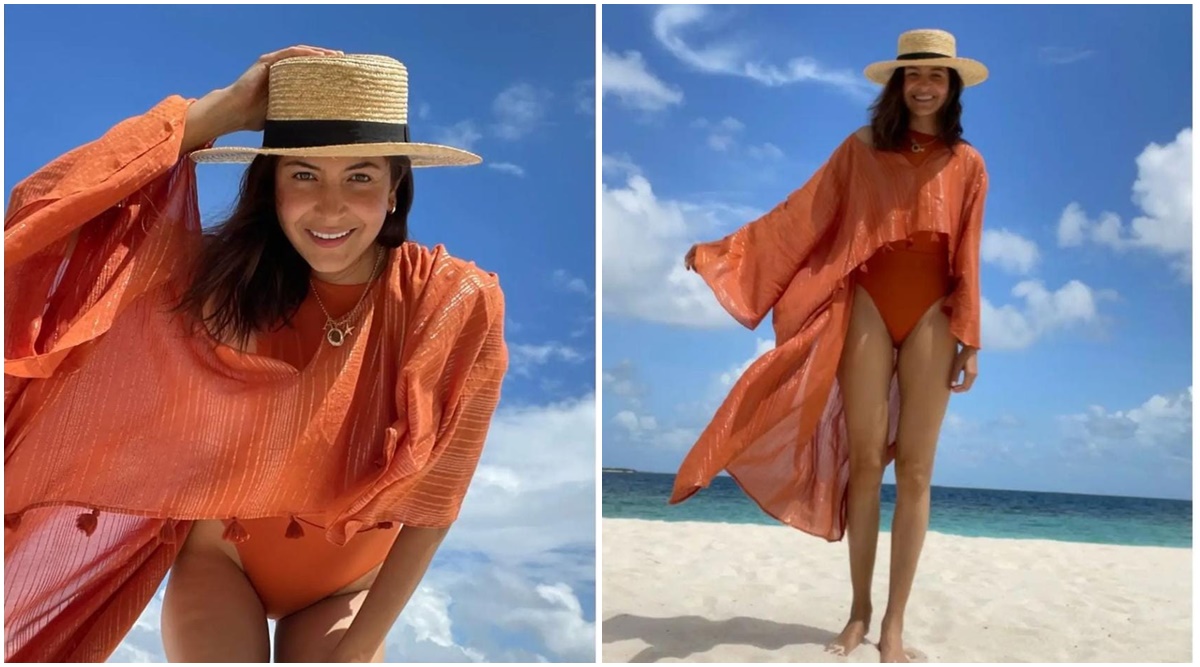 anushka sharma orange dress Actress Anushka Sharma Hot Stills From Filmfare Photoshoot