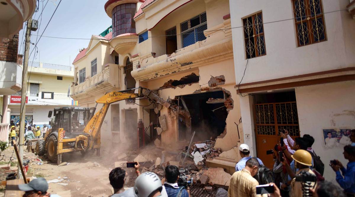 Bulldozers raze house of activist accused in Prayagraj violence | India ...