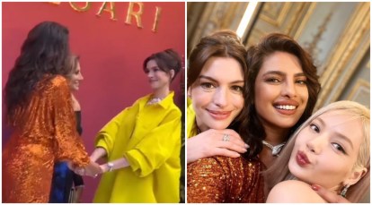 Priyanka Chopra mingles with Anne Hathaway and Blackpink's Lisa at glam  event in Paris, greets fans with 'namaste'. See pics, videos |  Entertainment News,The Indian Express