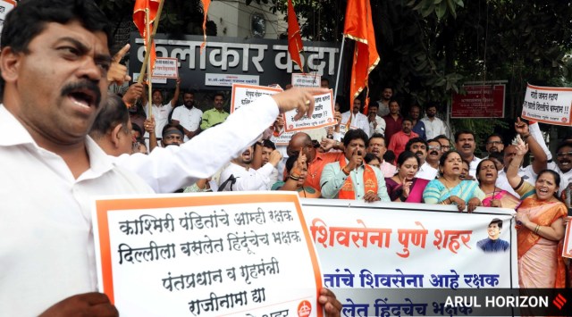 pune shiv sena protest arul horizon